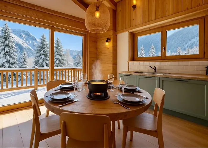 Sublime Semi Detached Facing The Mont Blanc Chalet *