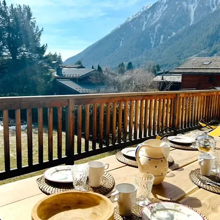 De Printemps Vue Mont-blanc Cosy Chalet Chamonix